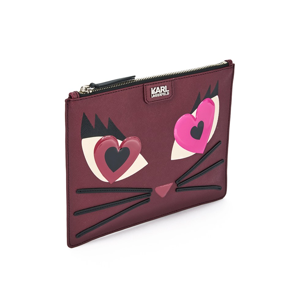 Karl Lagerfeld Women's K/Choupette Love Clutch - Face Wine