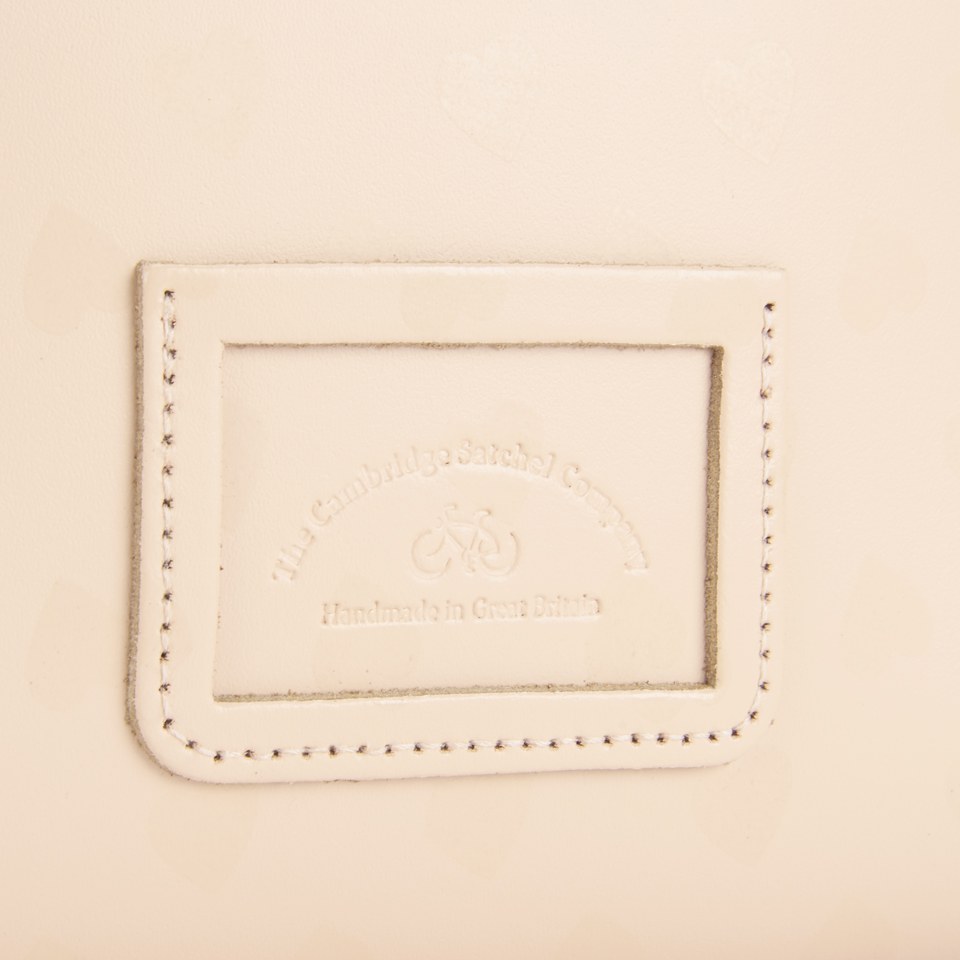 The Cambridge Satchel Company Women's Heart Print Large Push Lock Crossbody Bag - Oyster
