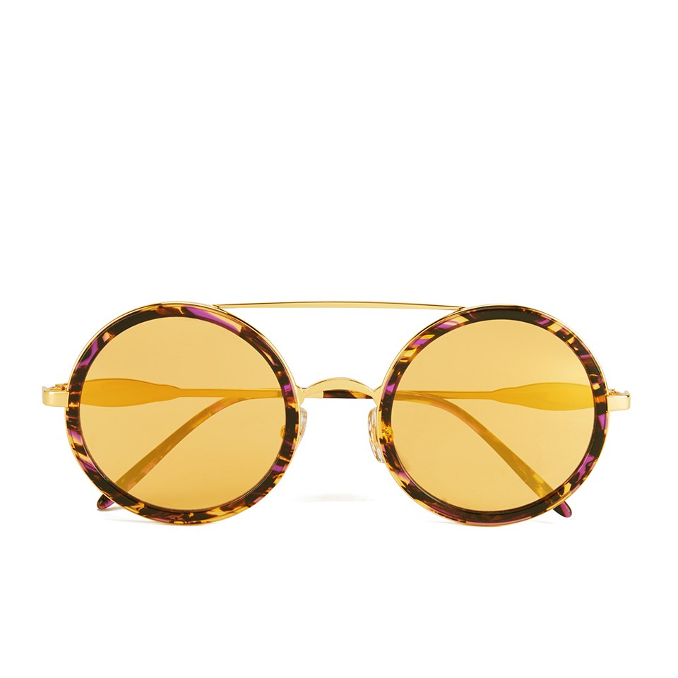 Wildfox Women's Winona Deluxe Sunglasses - Montage Hold/Yellow Gold Mirror