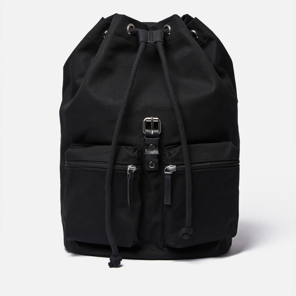 Sandqvist Roald Backpack - Black/Leather Trim