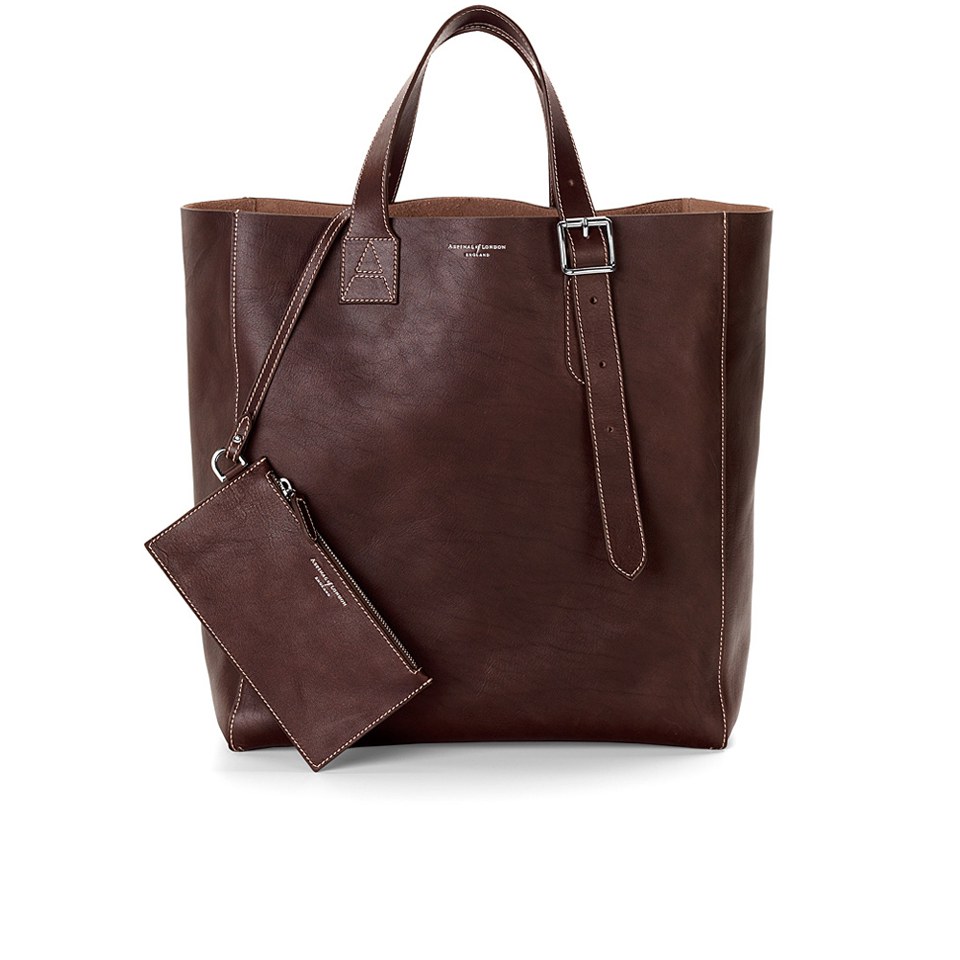 Aspinal of London 'A' Tote Bag - Smooth Brown