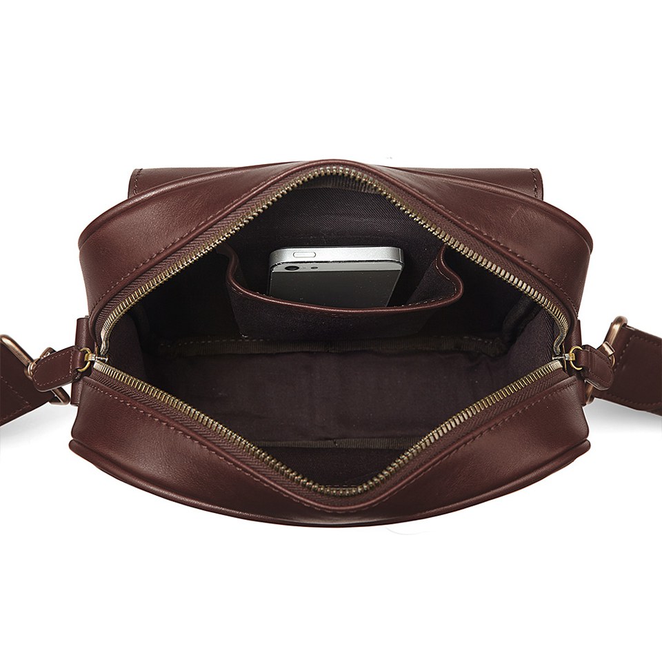 Aspinal of London Men's Harrison Small Messenger Bag - Chocolate EBL