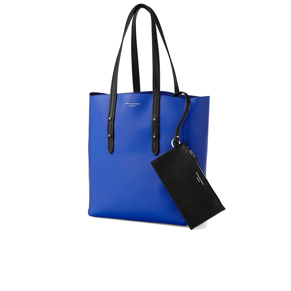 Aspinal of London Essential Tote - Cobalt Blue/Black