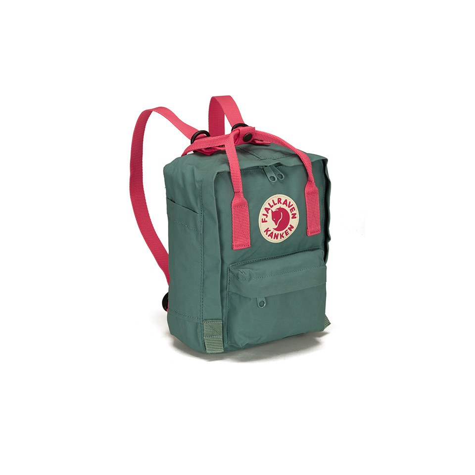 Fjallraven Men's Kanken Mini Backpack - Frost Green/Peach Pink