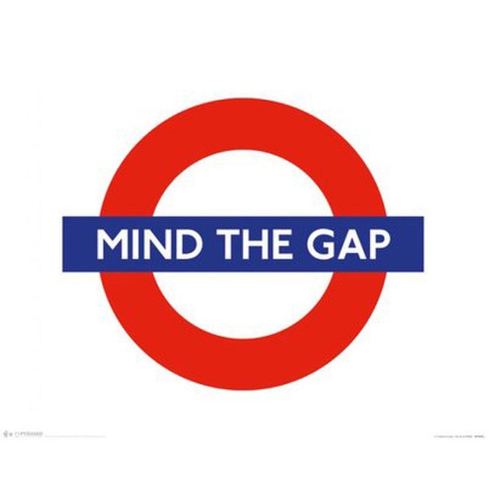 London Underground Mind The Gap - 16 x 20 Inches Mini Poster