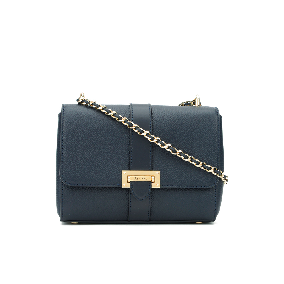 Aspinal of London Lottie Letterbox Chain Bag - Navy