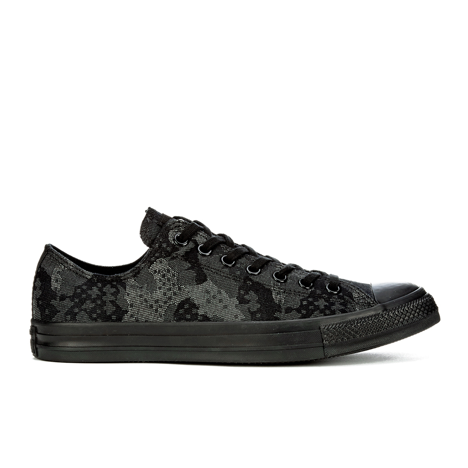 Converse Men s Chuck Taylor All Star Jacquard OX Trainers Black Storm Wind Thunder Allsole