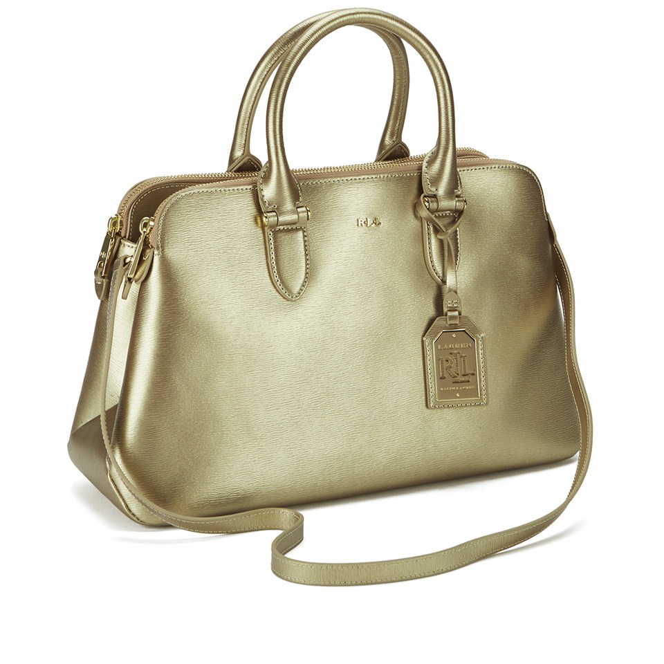 Lauren Ralph Lauren Women's Newbury Double Zip Dome Tote - Gold Rush