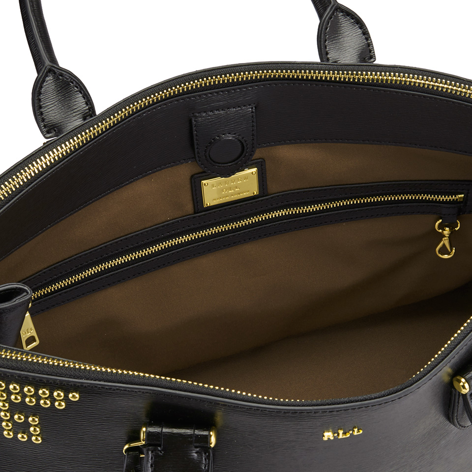 Lauren Ralph Lauren Women's Newbury Studded Double Zip Tote Bag - Black
