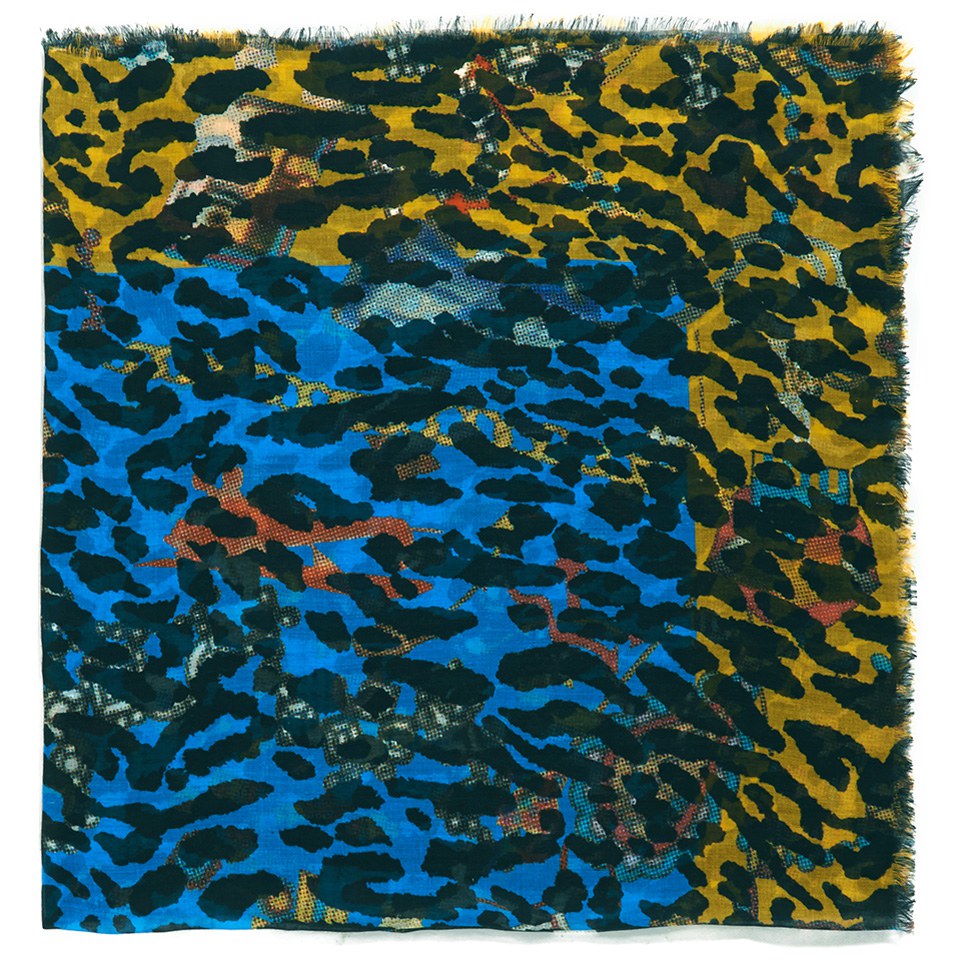 Sonia by Sonia Rykiel Women's Print Silk Scarf - Sun/Lagoon