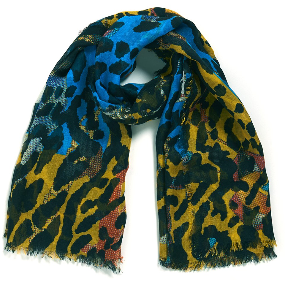 Sonia by Sonia Rykiel Women's Print Silk Scarf - Sun/Lagoon