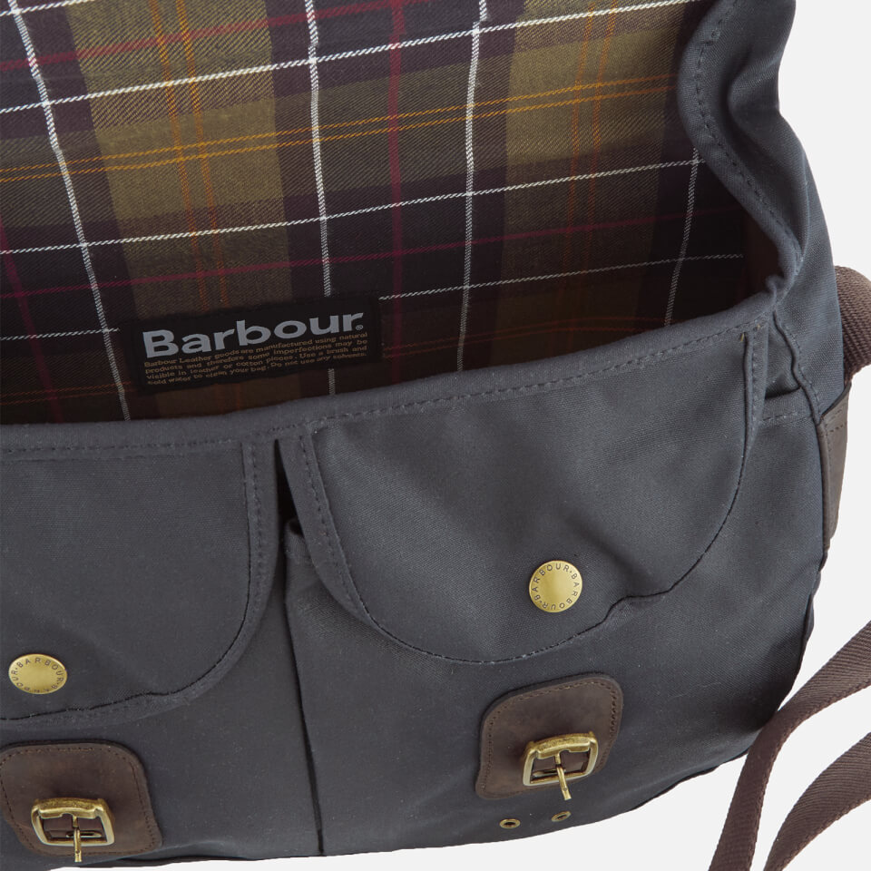 Barbour Heritage Men's Wax Leather Terras Bag - Navy