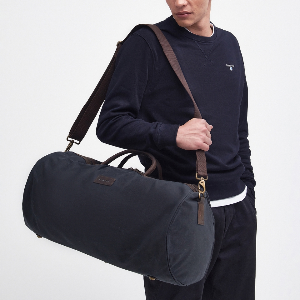 Barbour bag navy online