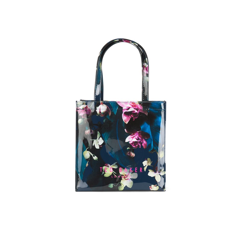 Ted Baker Women s Orecon Fuchsia Print Small Icon Tote Bag Dark Blue