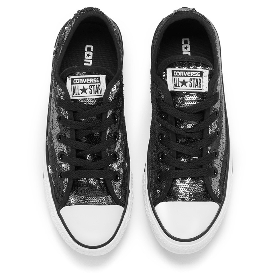 Converse all star low black white sequin exclusive hotsell