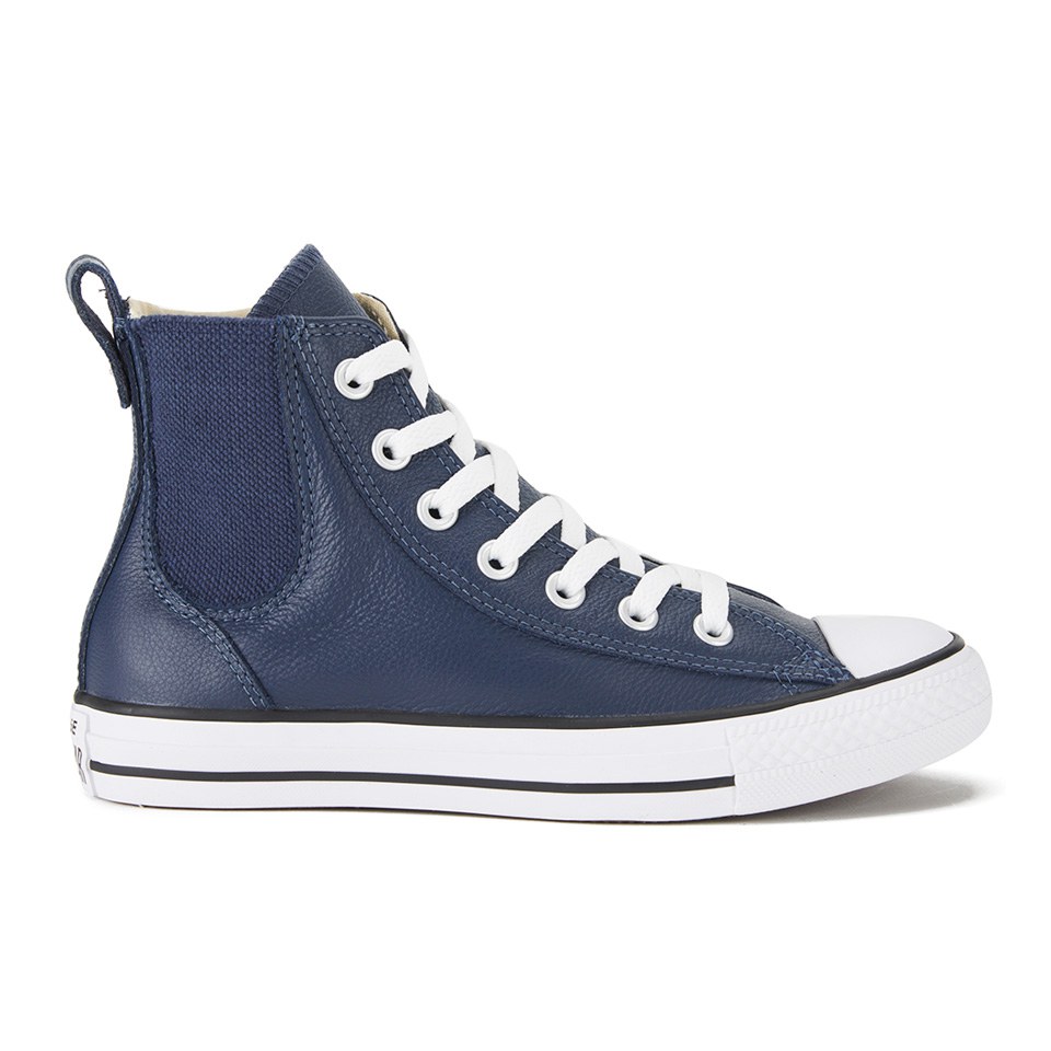 Converse Women's Chuck Taylor All Star Season Leather Hi-Top Trainers - Navy/Cloud Cream/White | Worldwide Delivery | Allsole