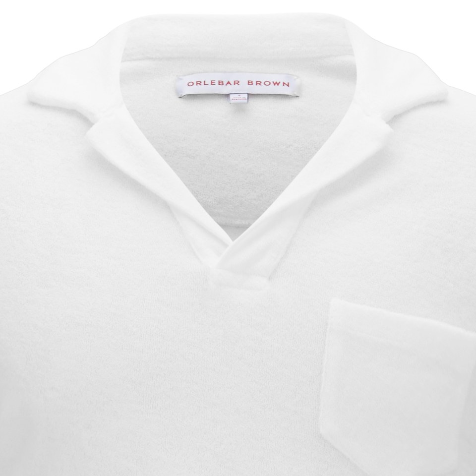 Orlebar Brown Men's Towelling Polo Shirt - White