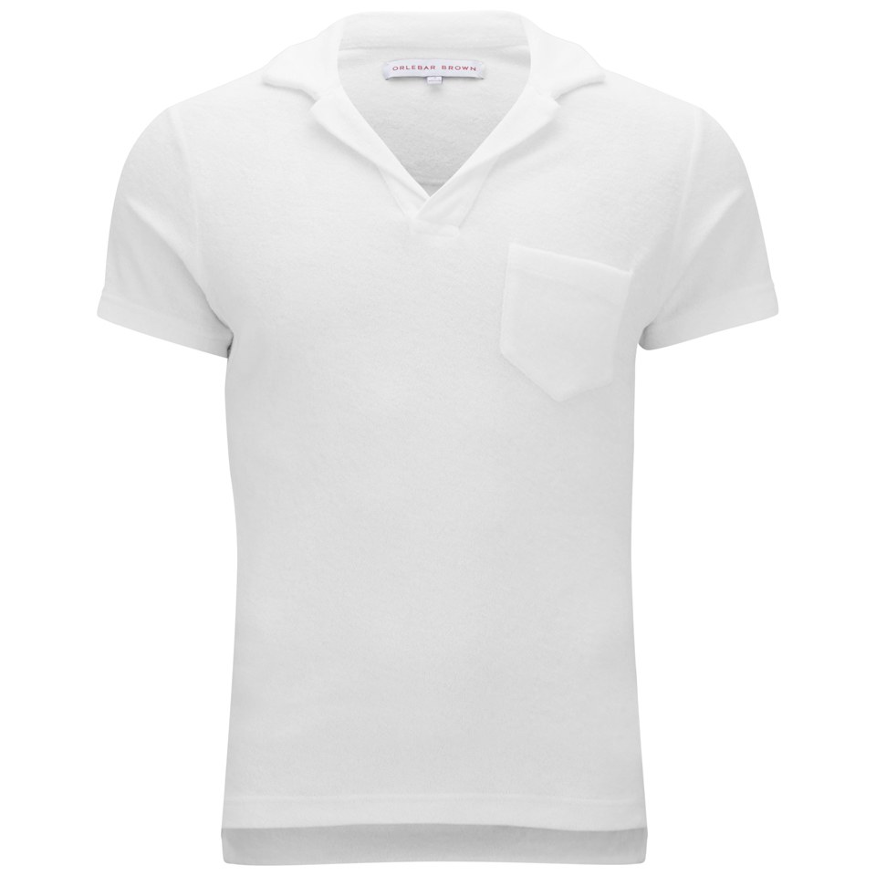 Orlebar Brown Men's Towelling Polo Shirt - White