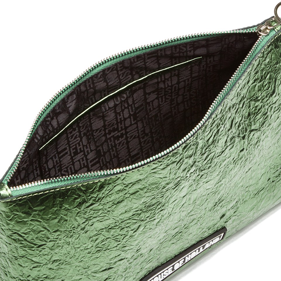 House of Holland Women's Clutch Bag with Gusset - Cucki Green