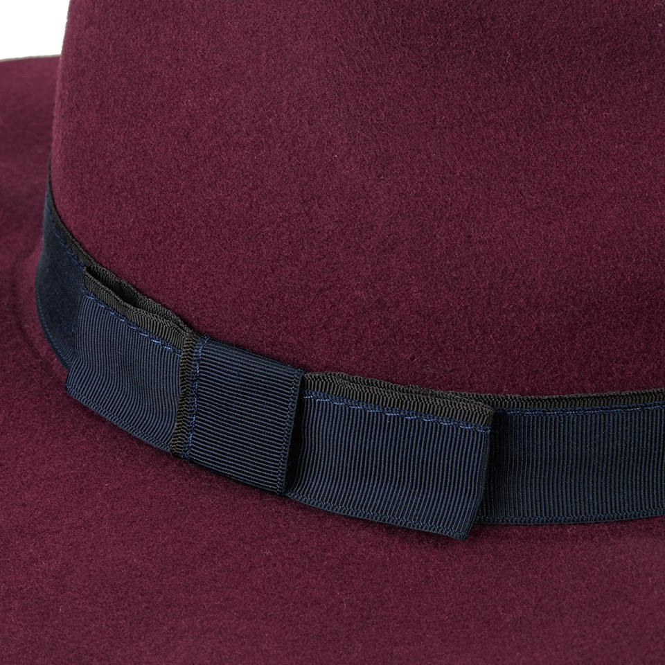 Christys' London Womens Kimberley Floppy Brim Trilby Hat - Wine
