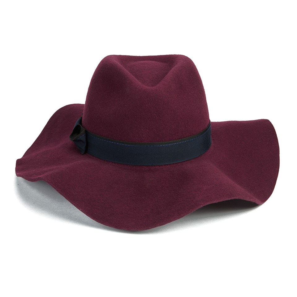 Christys' London Womens Kimberley Floppy Brim Trilby Hat - Wine