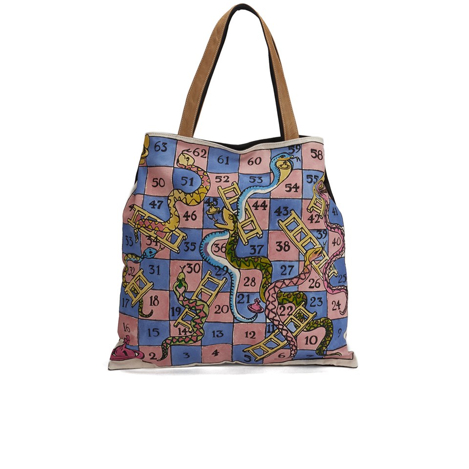 Vivienne Westwood Women's Snake Board Game Shopper Bag - Blue