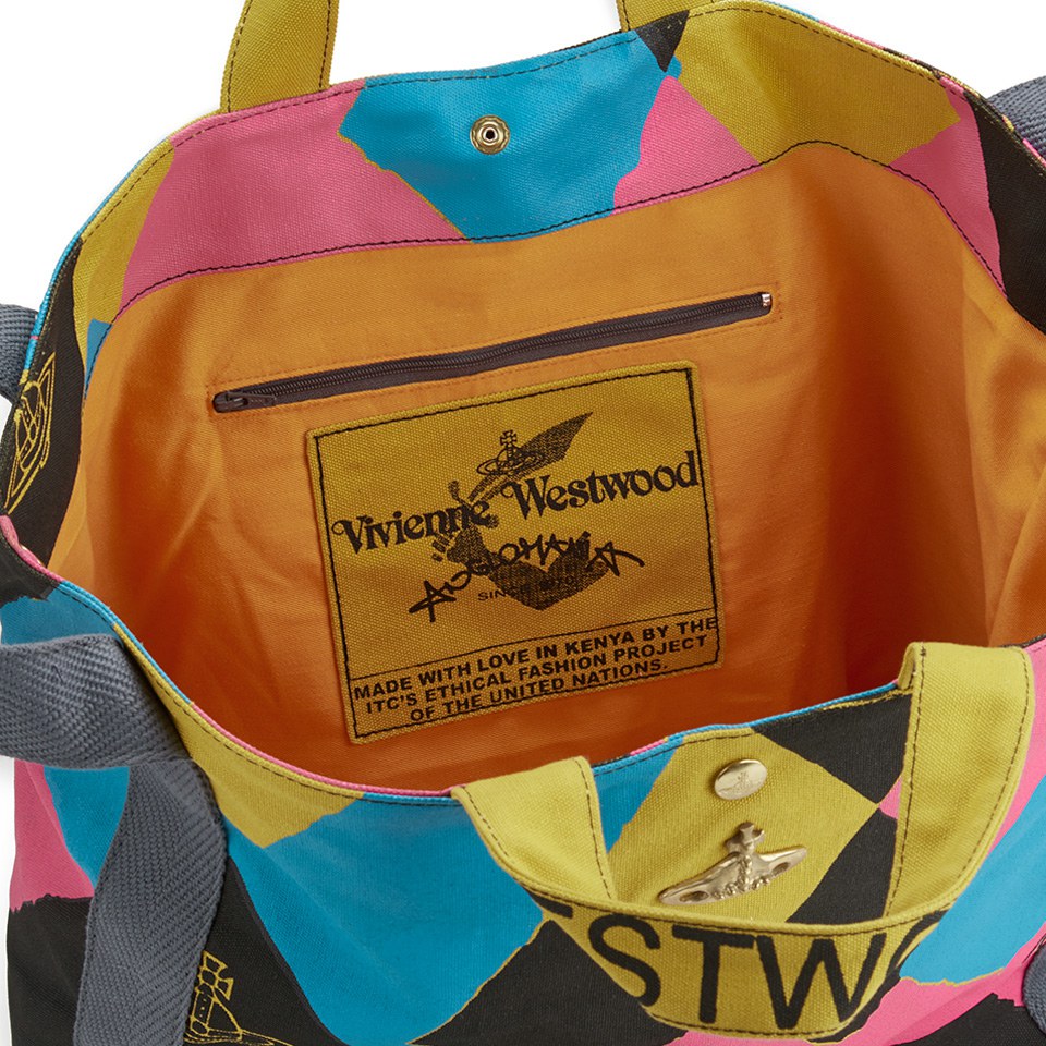 Vivienne Westwood Women's Argyle Runner Holdall Bag - Yellow/Pink