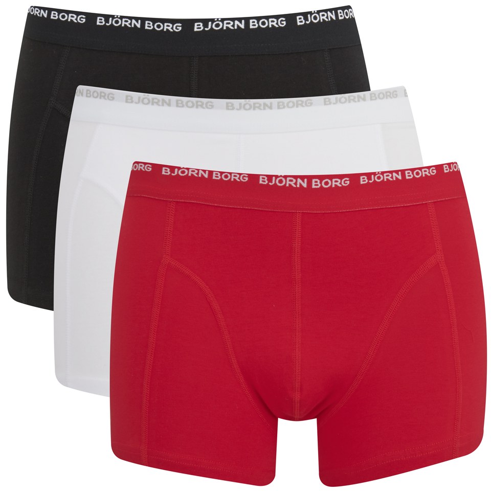 Bjorn Borg Men's Triple Pack Boxer Shorts - True Red
