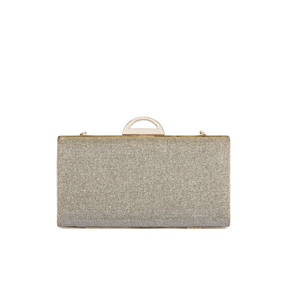 Dune Bex Lurex Clutch Bag Bronze