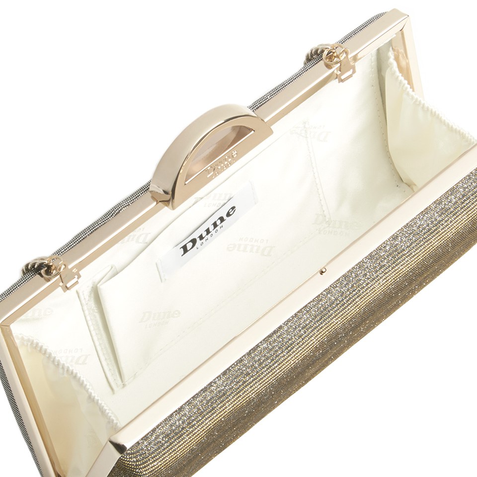 Dune Bex Lurex Clutch Bag - Bronze