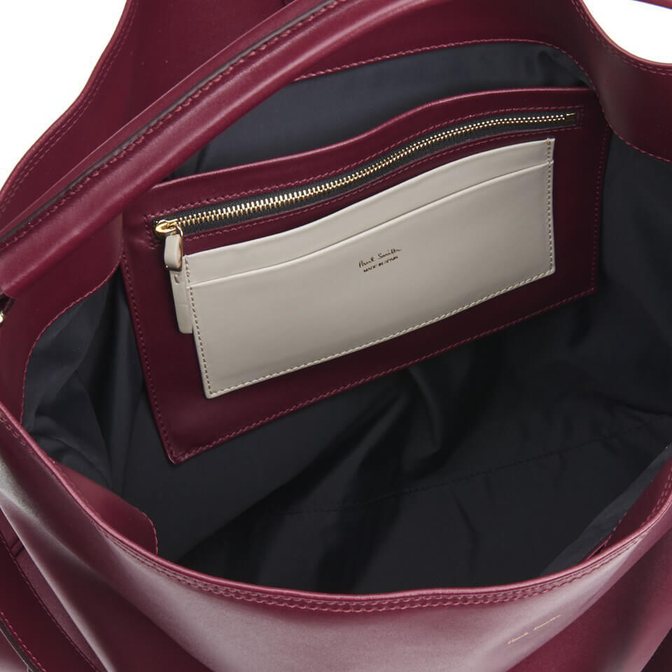 Paul Smith Accessories Women's Leather Hobo Bag - Burgundy