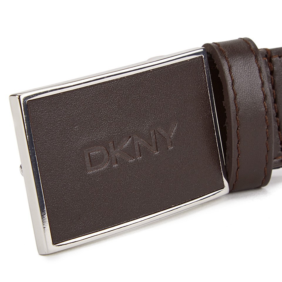 DKNY Men s Nappa Leather Buckled Belt Brown