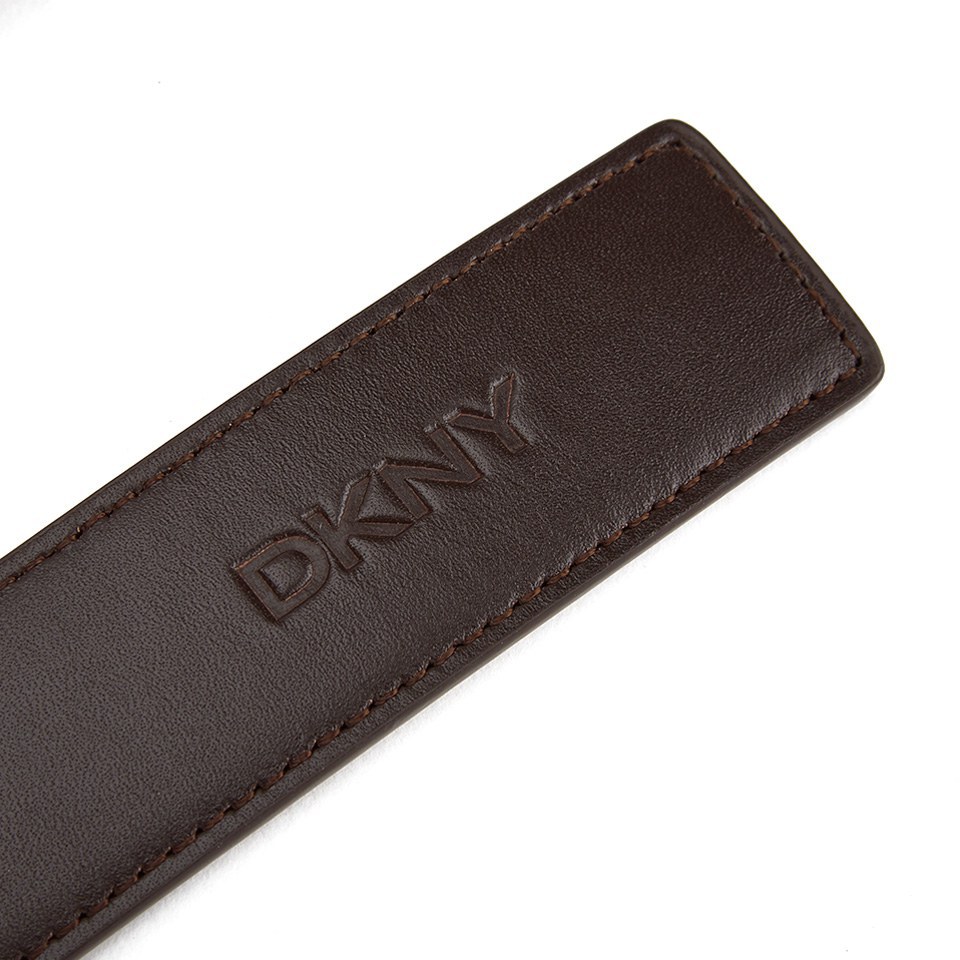 DKNY Men's Nappa Leather Buckled Belt - Brown