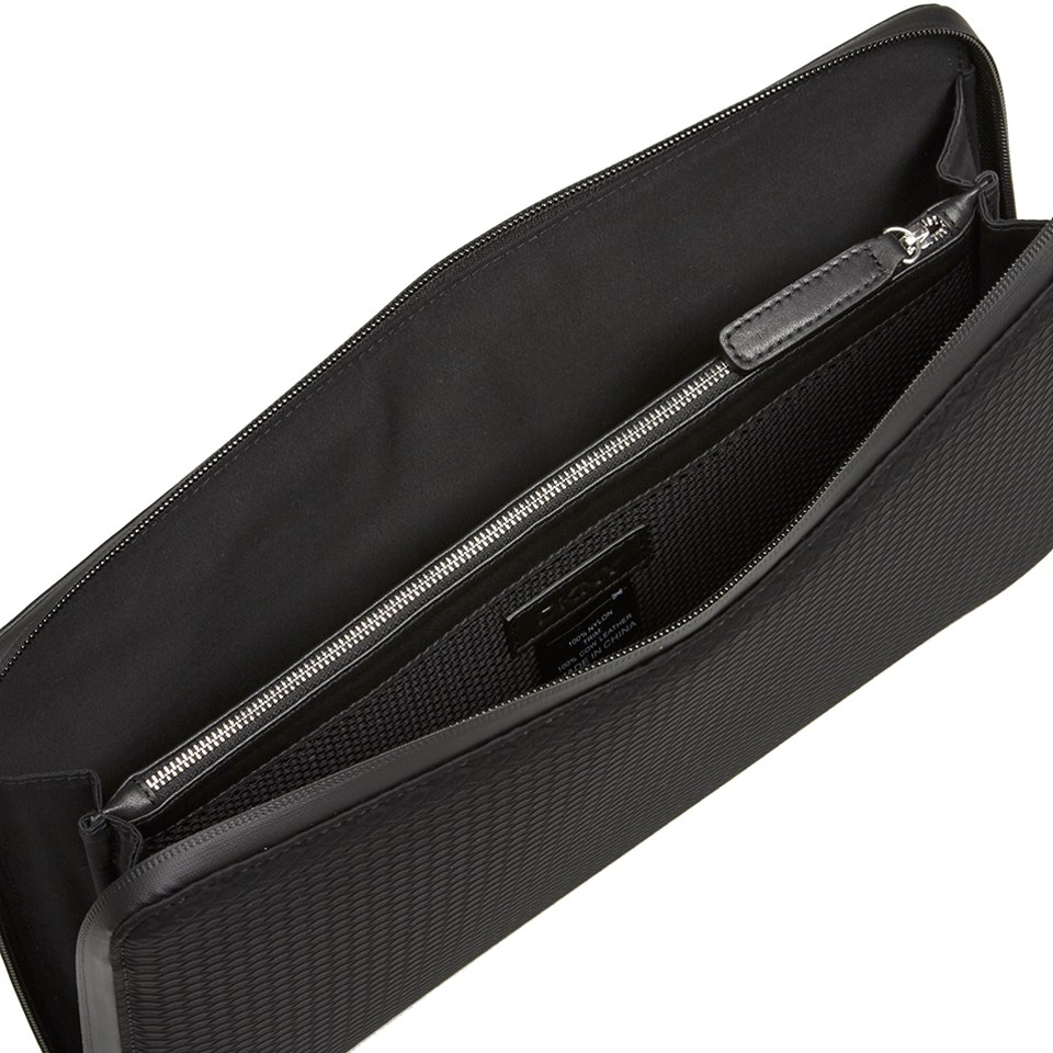 DKNY Document Holder with Embossed Logo - Black