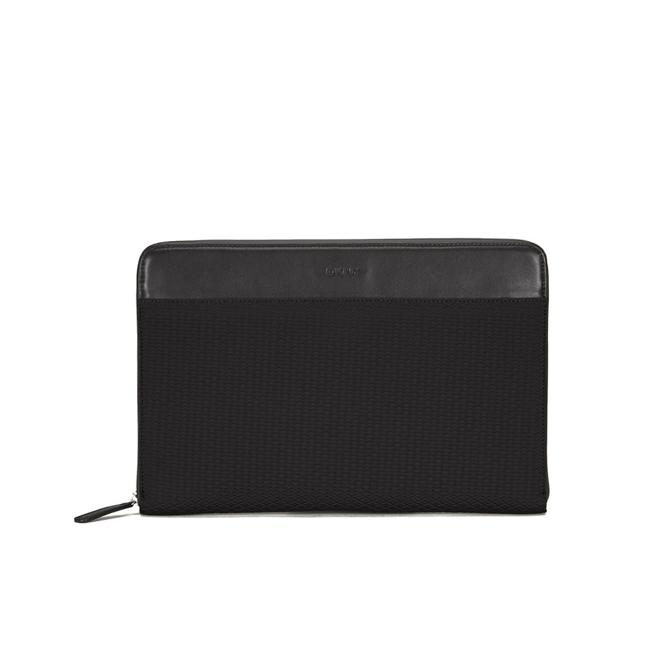 DKNY Document Holder with Embossed Logo - Black