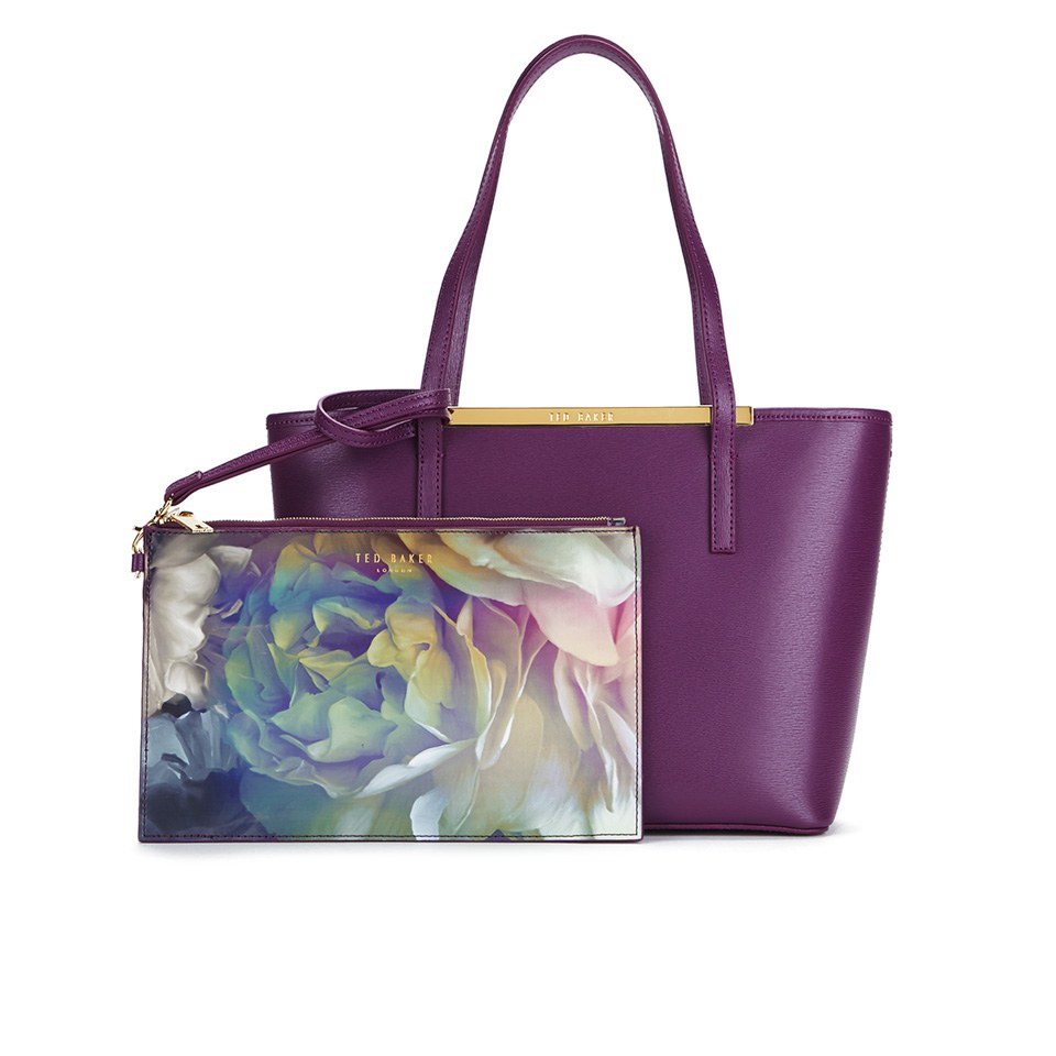 Ted Baker Women's Phoebie Print Lining Small Crosshatch Shopper - Grape