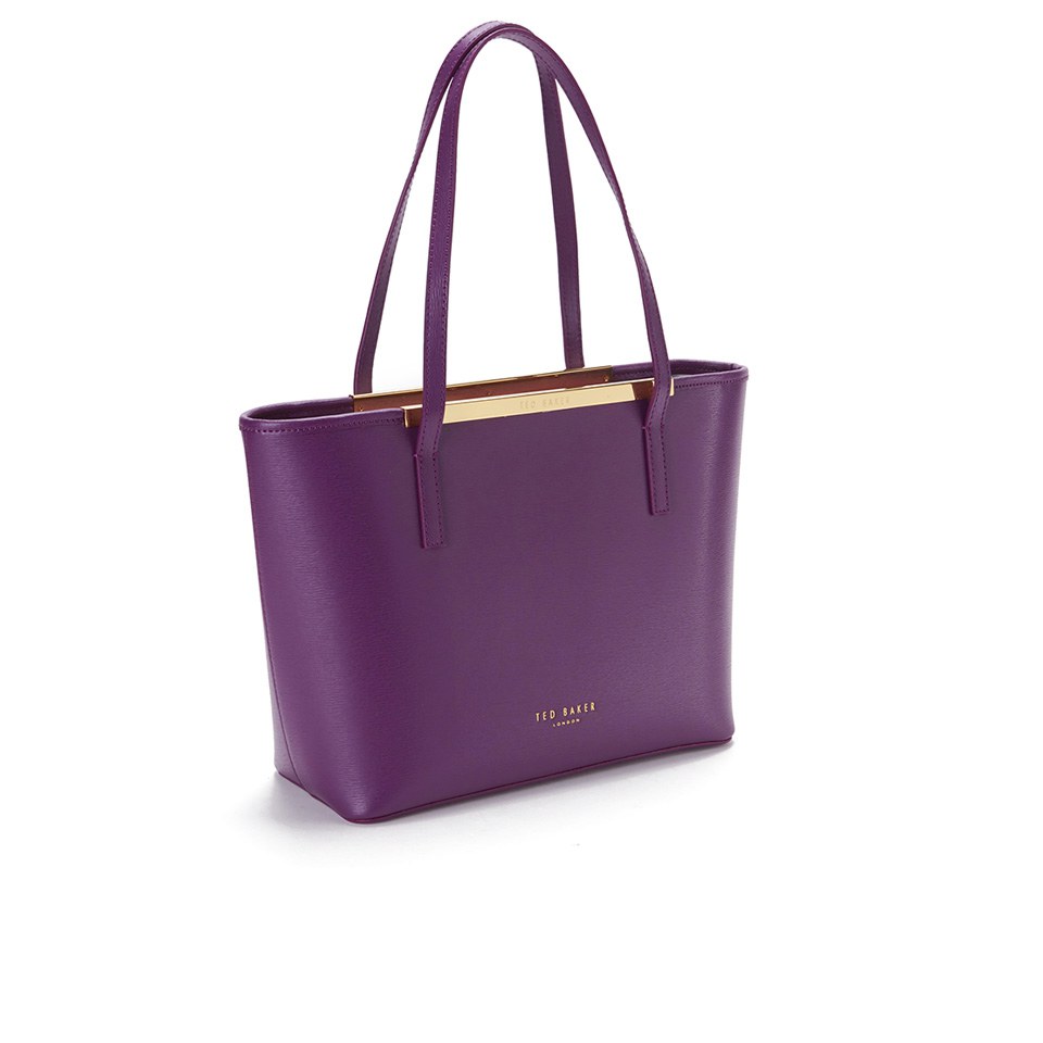 Ted Baker Women's Phoebie Print Lining Small Crosshatch Shopper - Grape