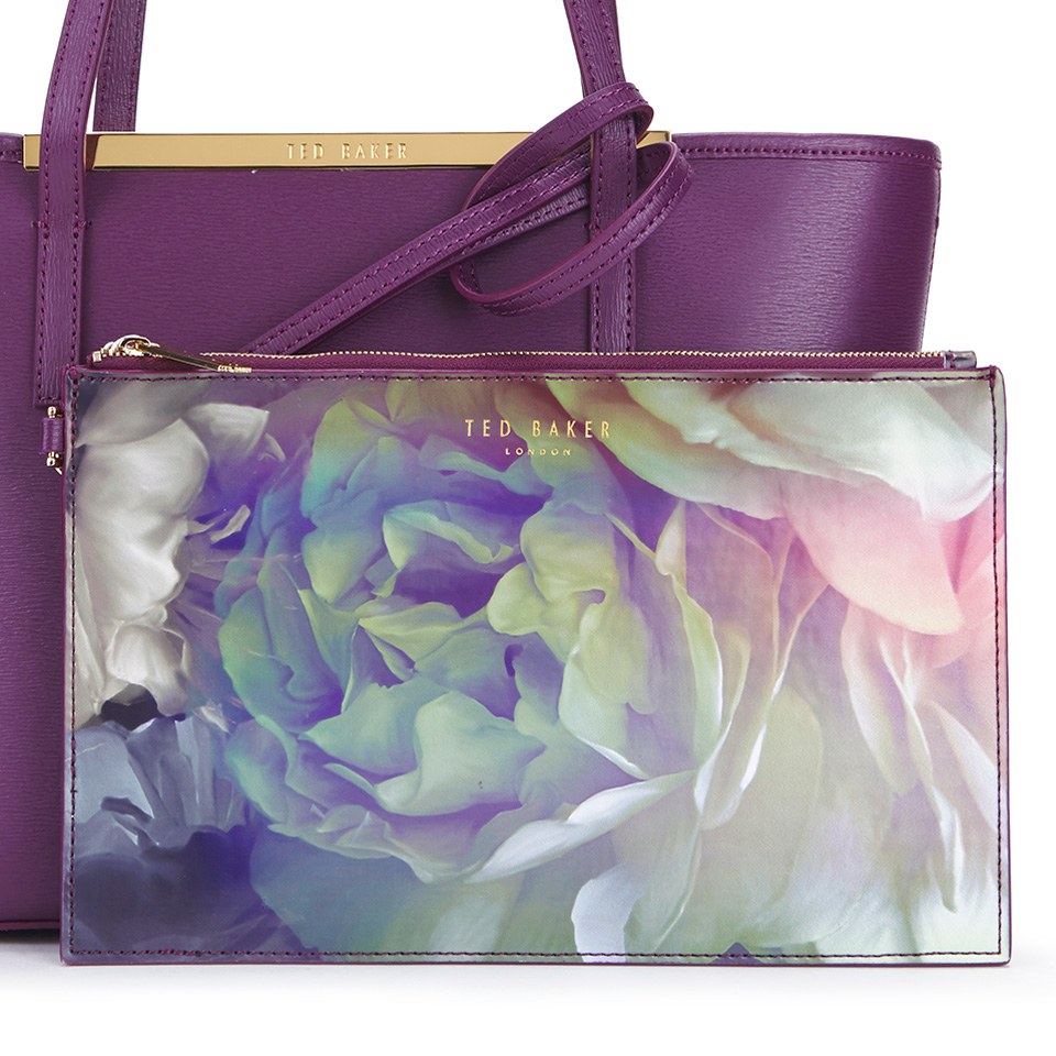 Ted Baker Women's Phoebie Print Lining Small Crosshatch Shopper - Grape