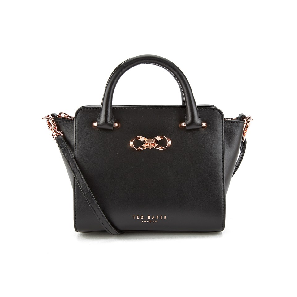 Ted Baker Women's Minibow Loop Bow Mini Leather Tote Bag - Black