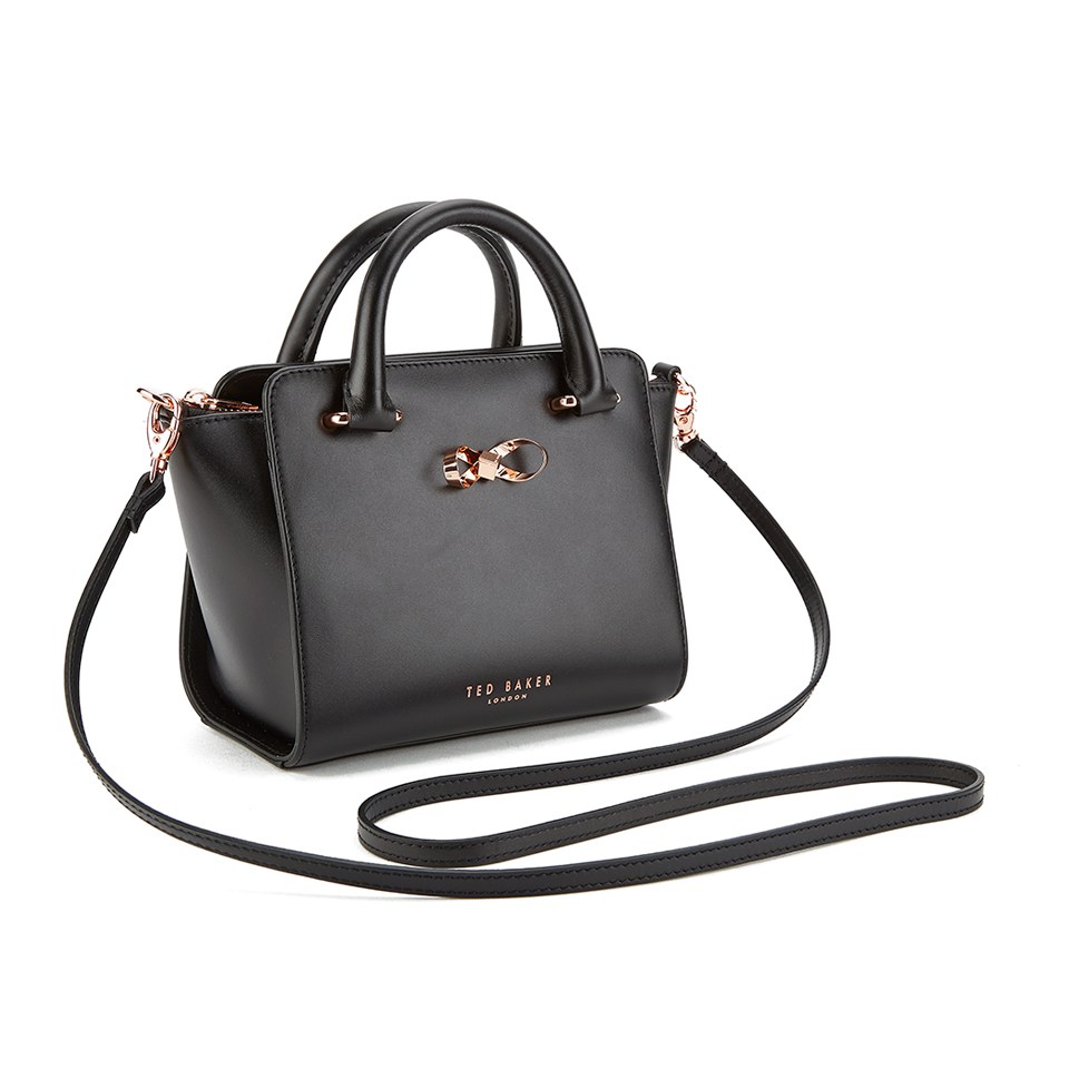 Ted Baker Women's Minibow Loop Bow Mini Leather Tote Bag - Black