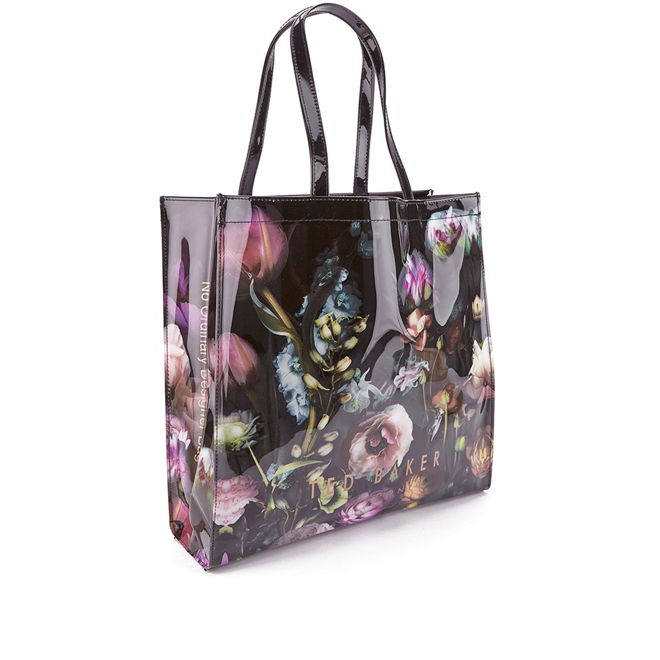 Ted Baker Women s Schocon Shadow Floral Large Icon Bag Mid Grey