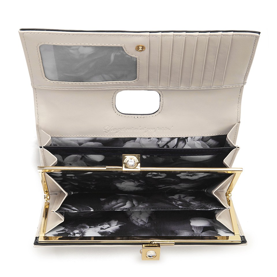 Ted Baker Women's Kodee Crystal Top Patent Matinee Purse - Navy