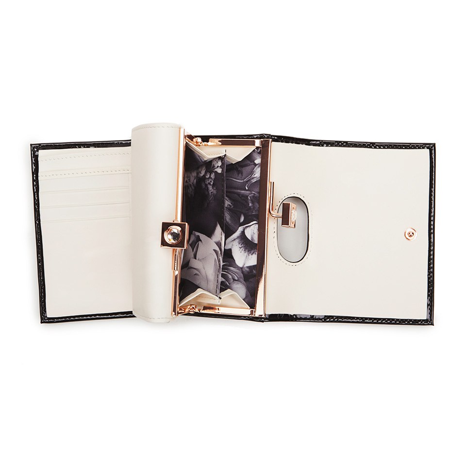 Ted Baker Women's Ethel Crystal Top Patent Small Purse - Black