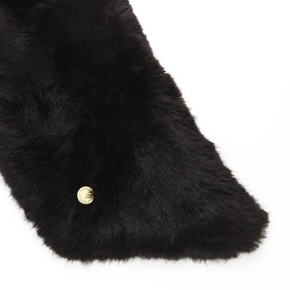 Ted Baker Women's Tesha Faux Fur Textured Long Scarf - Black