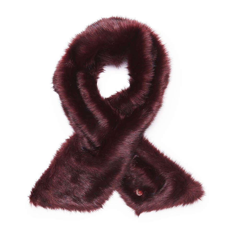 Ted Baker Women's Tesha Faux Fur Textured Long Scarf - Oxblood