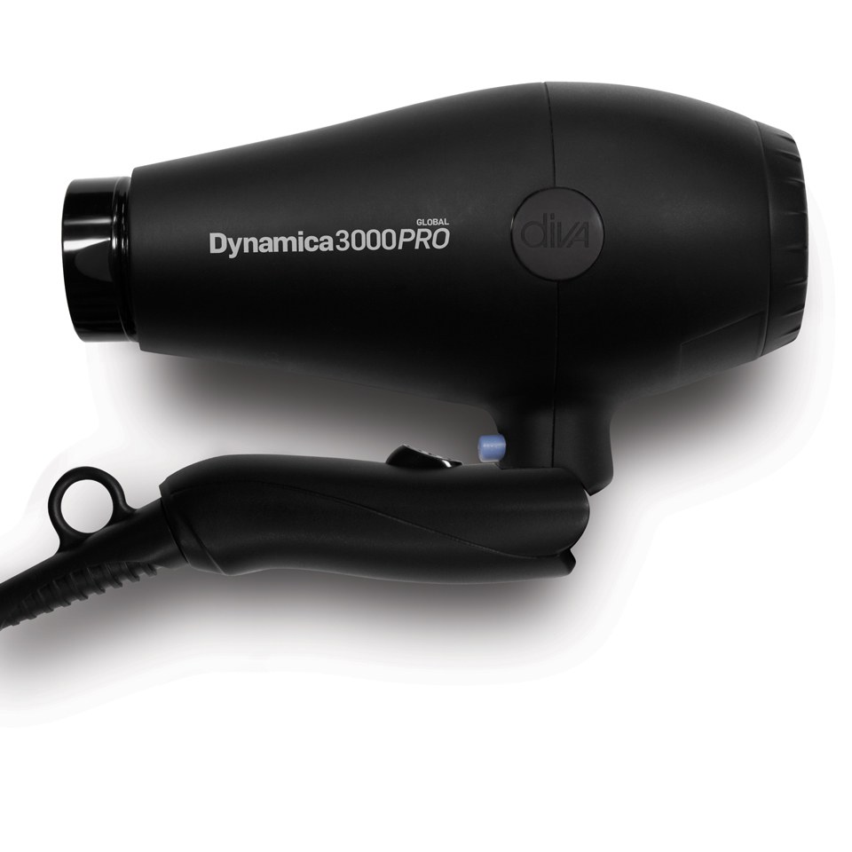 Diva Professional Styling Dynamica3000Pro Global Hair Dryer - Black (Travel Dryer)