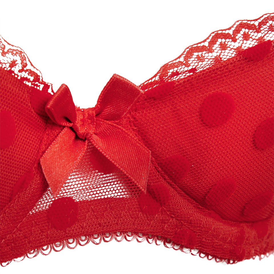 L'Agent by Agent Provocateur Women's Rosalyn Quarter Cup Bra - Red