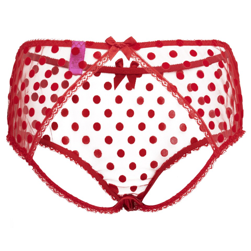 L'Agent by Agent Provocateur Women's Rosalyn Ouvert Briefs - Red
