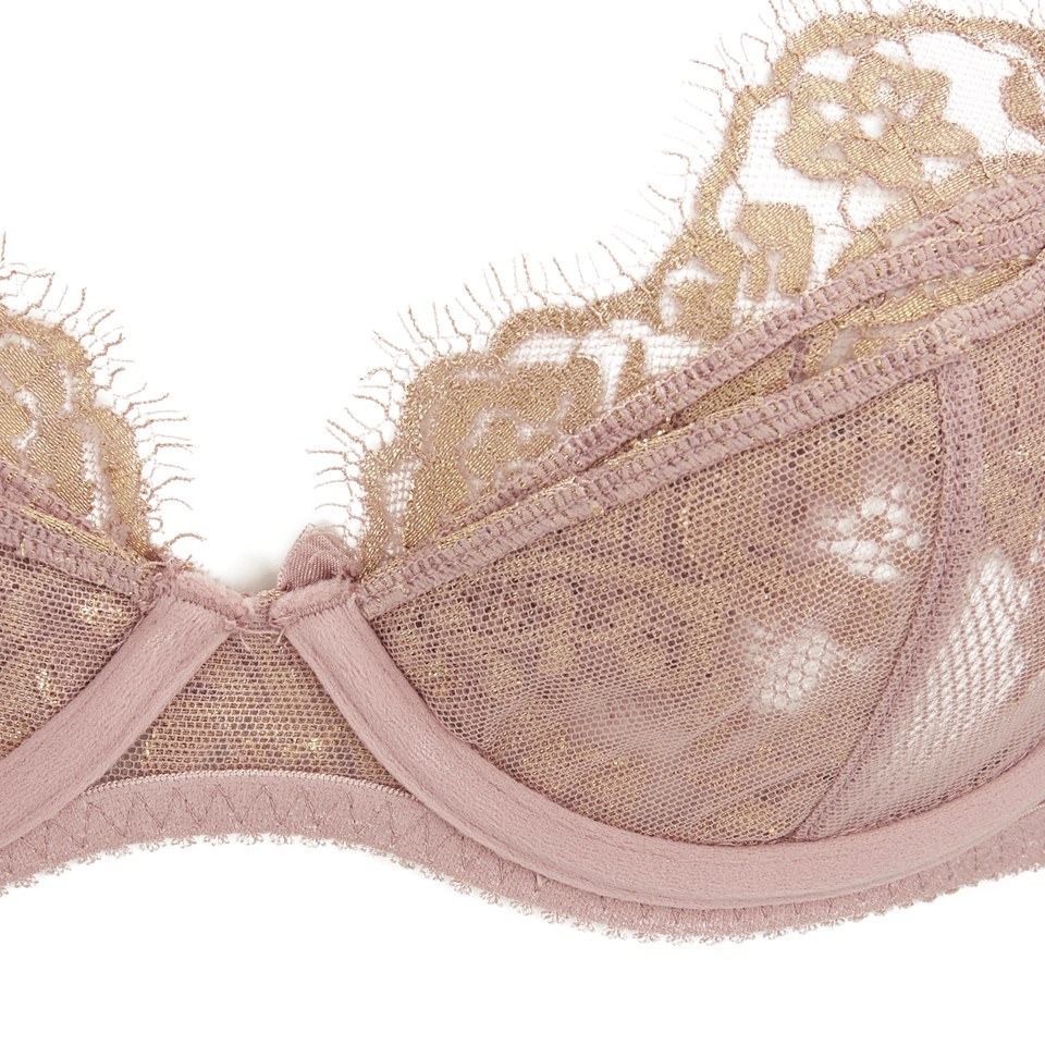 L'Agent by Agent Provocateur Women's Iana Non-Padded Balcony Bra - Taupe/Gold