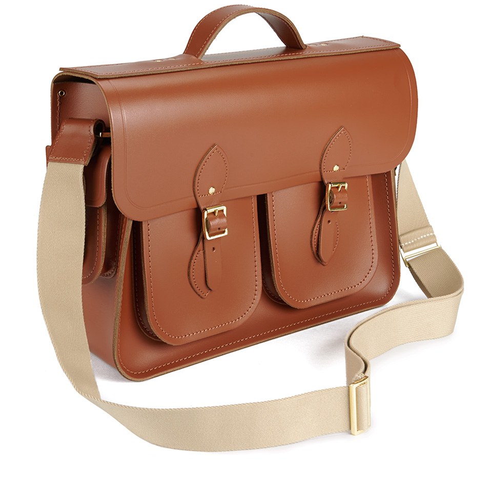 The Cambridge Satchel Company Men's Multi Pocket Satchel - Russet